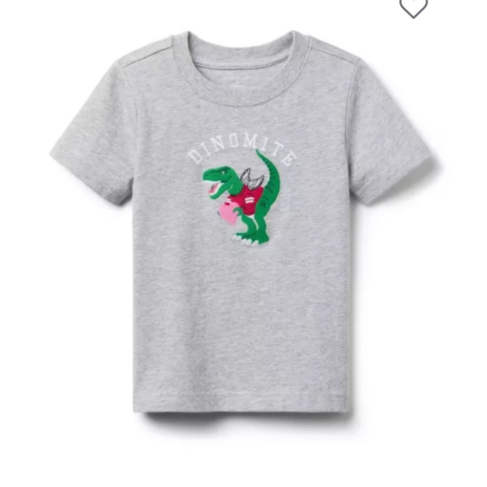 NWT-  Janie and Jack Valentine’s Day Dinosaur Tee